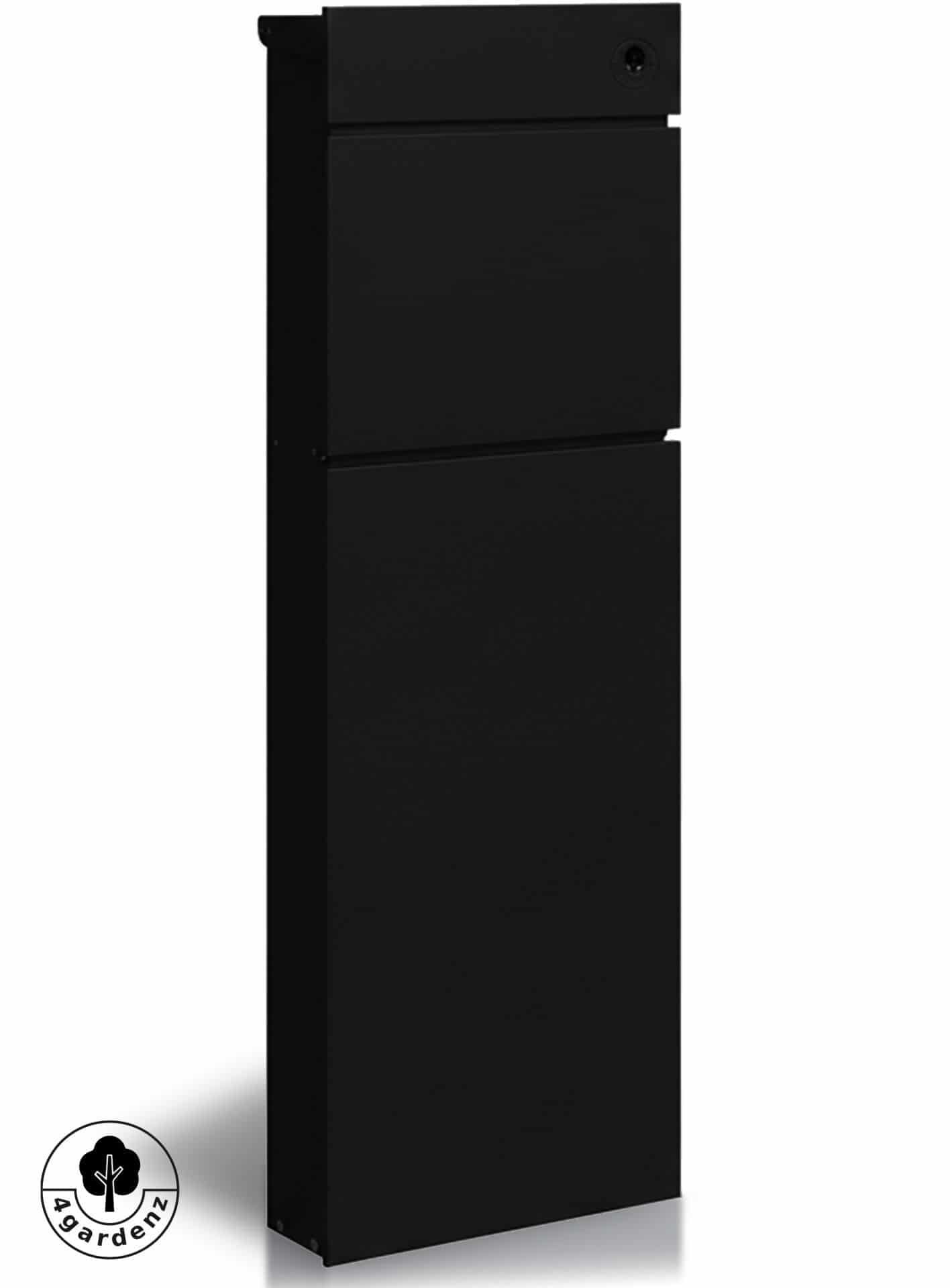 Basic 4gardenz staande brievenbus staal - zwart