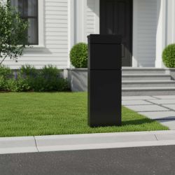 Basic 4gardenz staande brievenbus staal - zwart