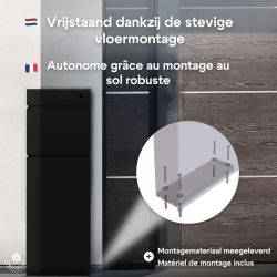 Basic 4gardenz staande brievenbus staal - zwart