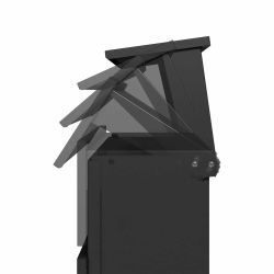 Basic 4gardenz staande brievenbus staal - zwart