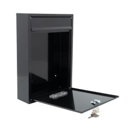 G2 Style wandbrievenbus staal - zwart
