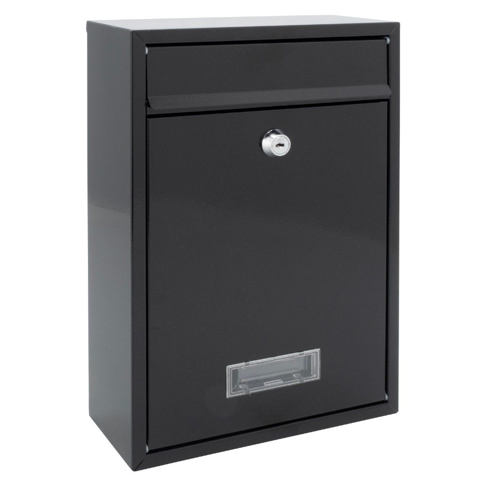 G2 Style wandbrievenbus staal - zwart