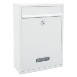 G2 Style wandbrievenbus staal - wit
