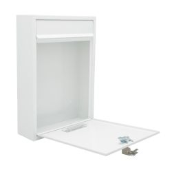 G2 Style wandbrievenbus staal - wit