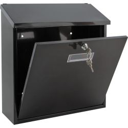 Practo Garden Valencia wandbrievenbus staal - zwart