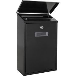 Practo Garden Granada wandbrievenbus staal - zwart