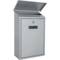 Practo Garden Granada wandbrievenbus staal - zilvergrijs