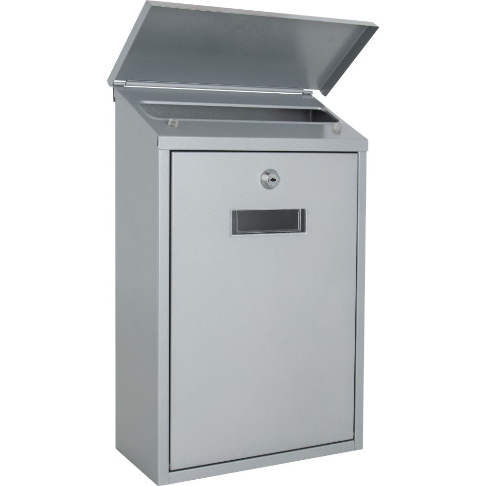 Practo Garden Granada wandbrievenbus staal - zilvergrijs