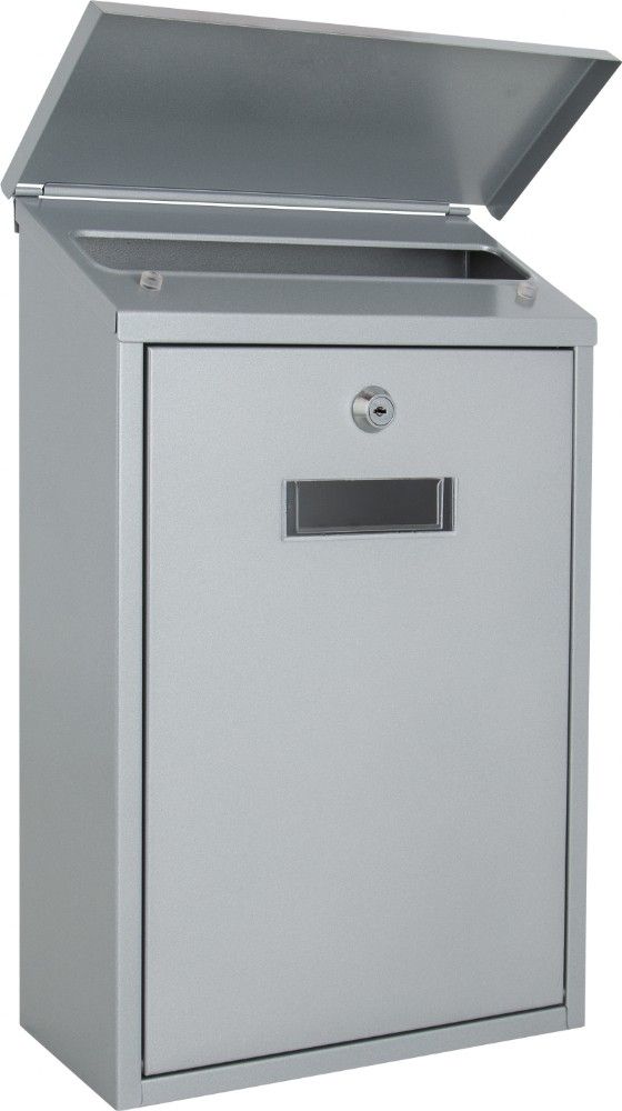 Practo Garden Granada wandbrievenbus staal - zilvergrijs