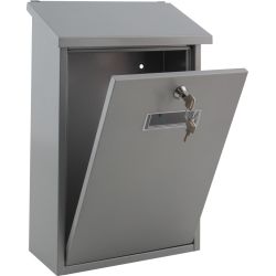 Practo Garden Granada wandbrievenbus staal - zilvergrijs