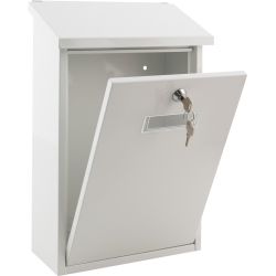 Practo Garden Granada wandbrievenbus staal - wit