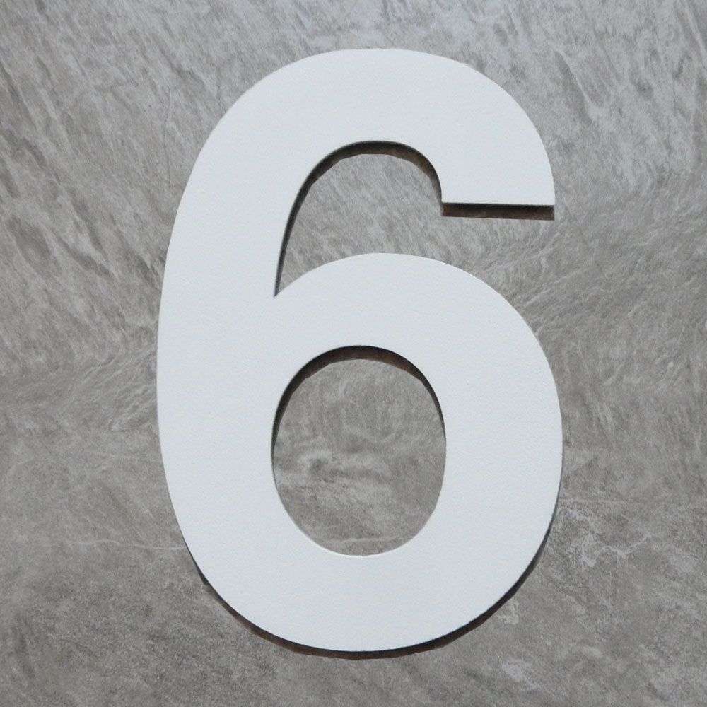 Logixbox zelfklevend huiscijfer Bold 75mm. staal - wit