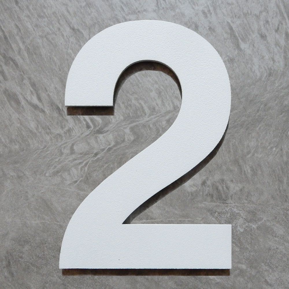 Logixbox zelfklevend huiscijfer Bold 75mm. staal - wit