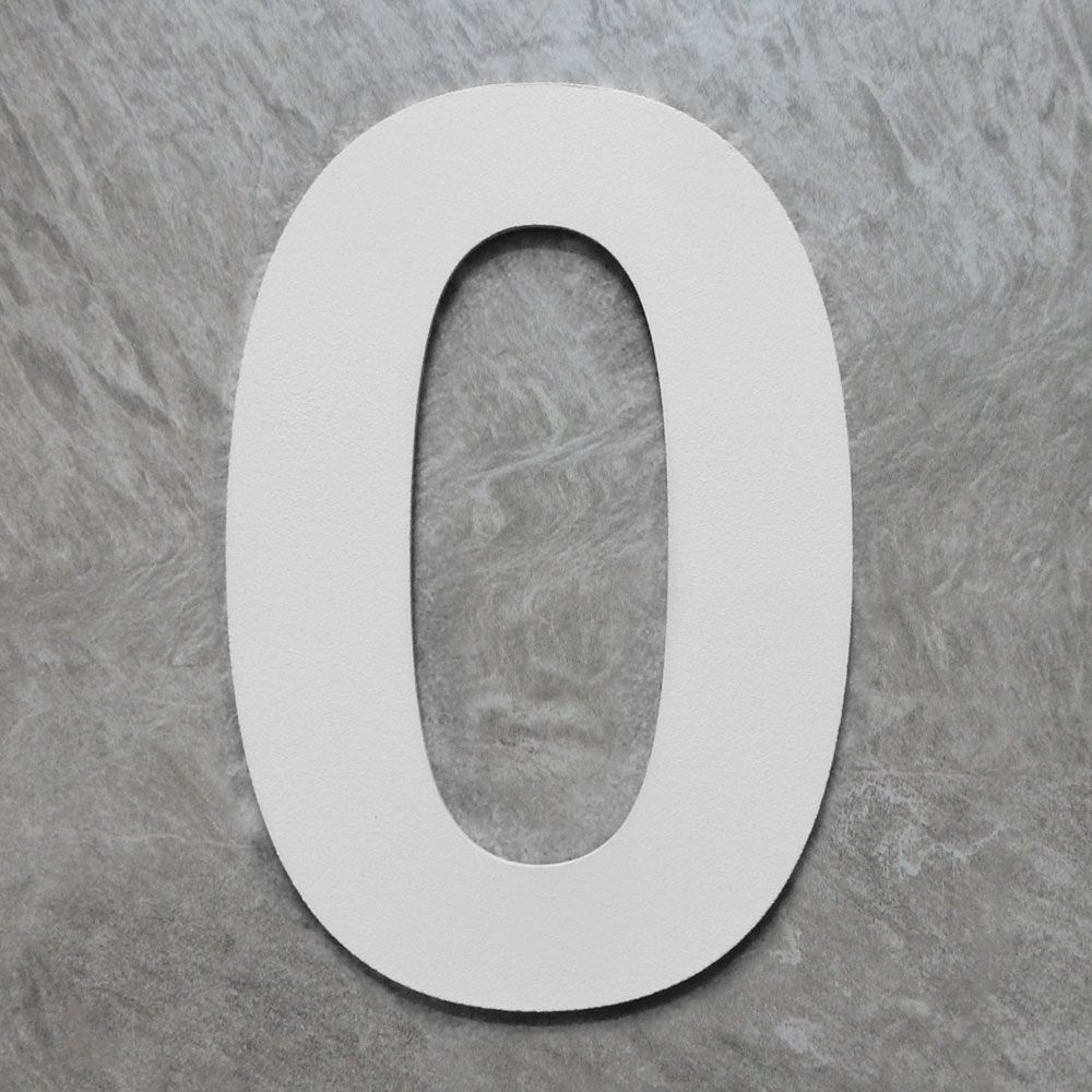 Logixbox zelfklevend huiscijfer Bold 75mm. staal - wit