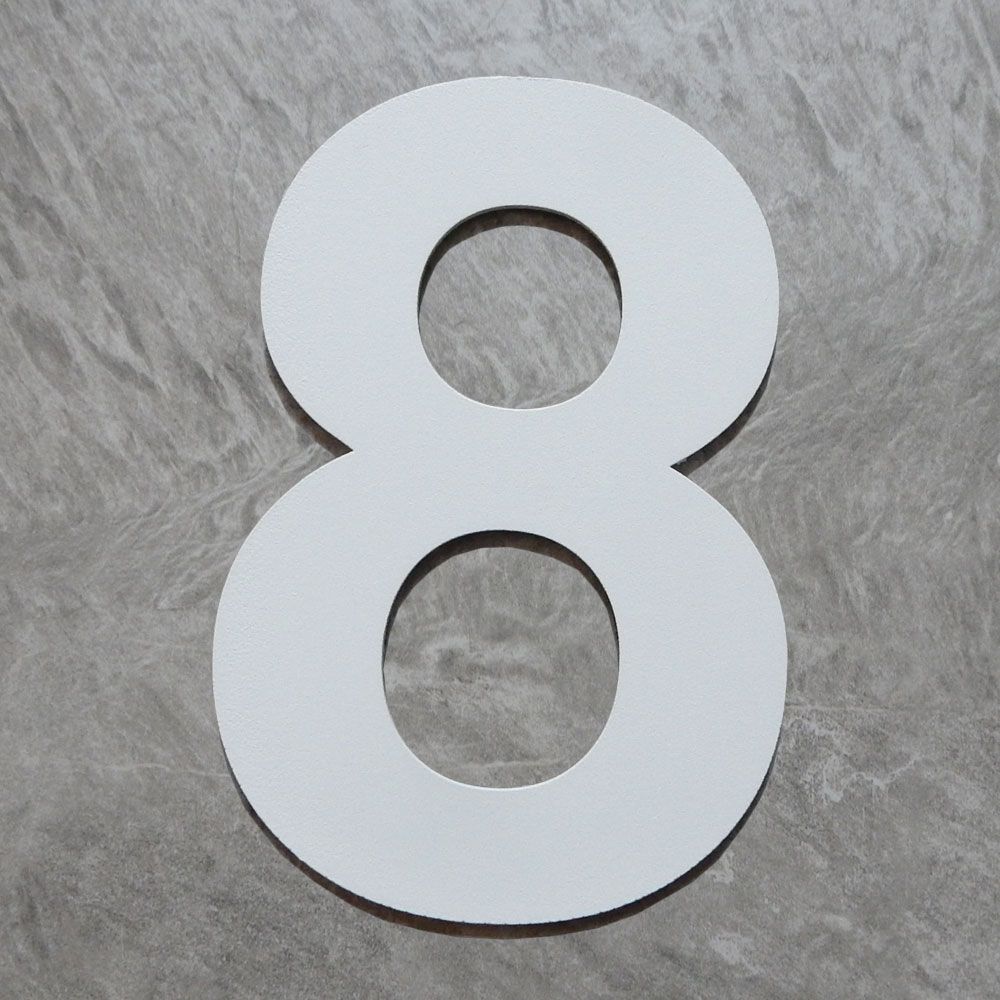 Logixbox zelfklevend huiscijfer Bold 75mm. staal - wit