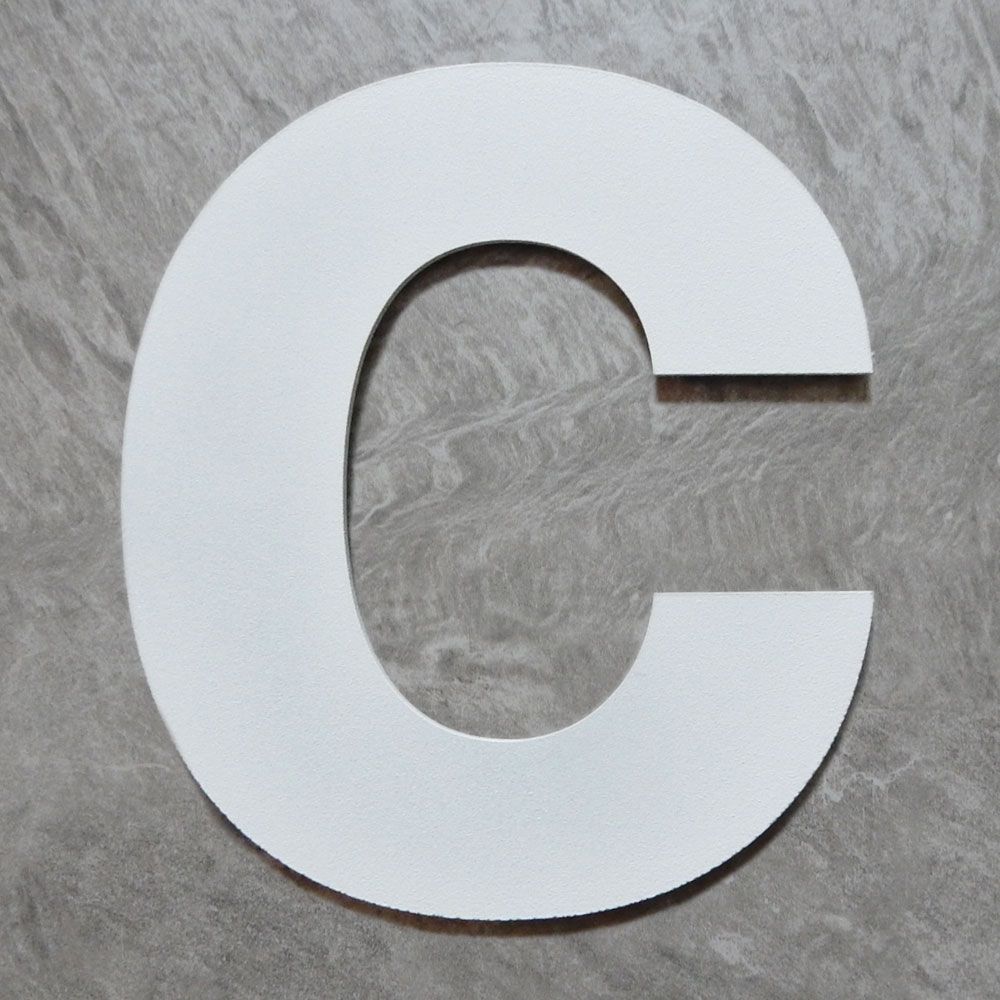 Logixbox zelfklevende huisletter Bold 75mm. staal - wit