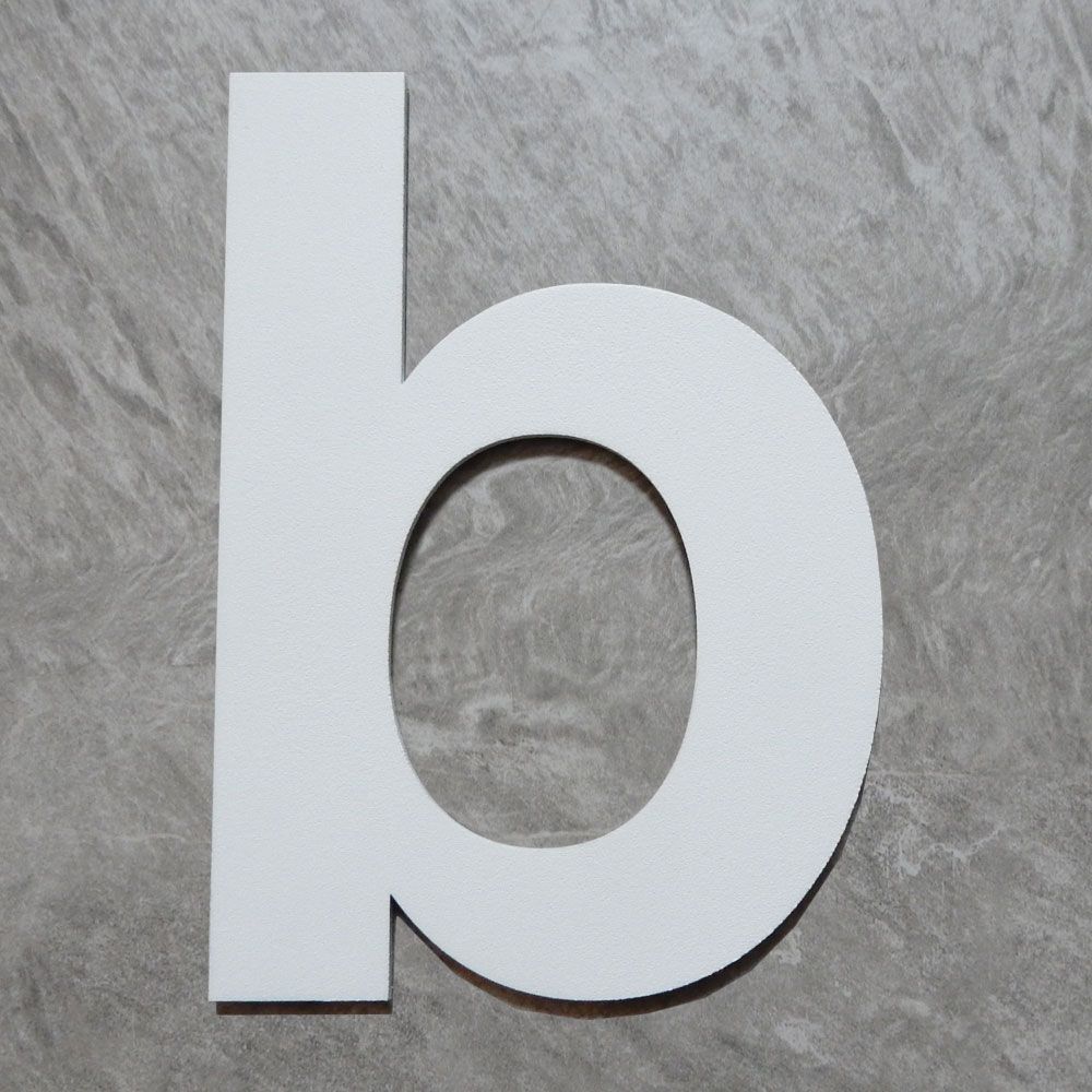 Logixbox zelfklevende huisletter Bold 75mm. staal - wit