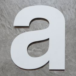 Logixbox zelfklevende huisletter A Bold 75mm. staal - wit