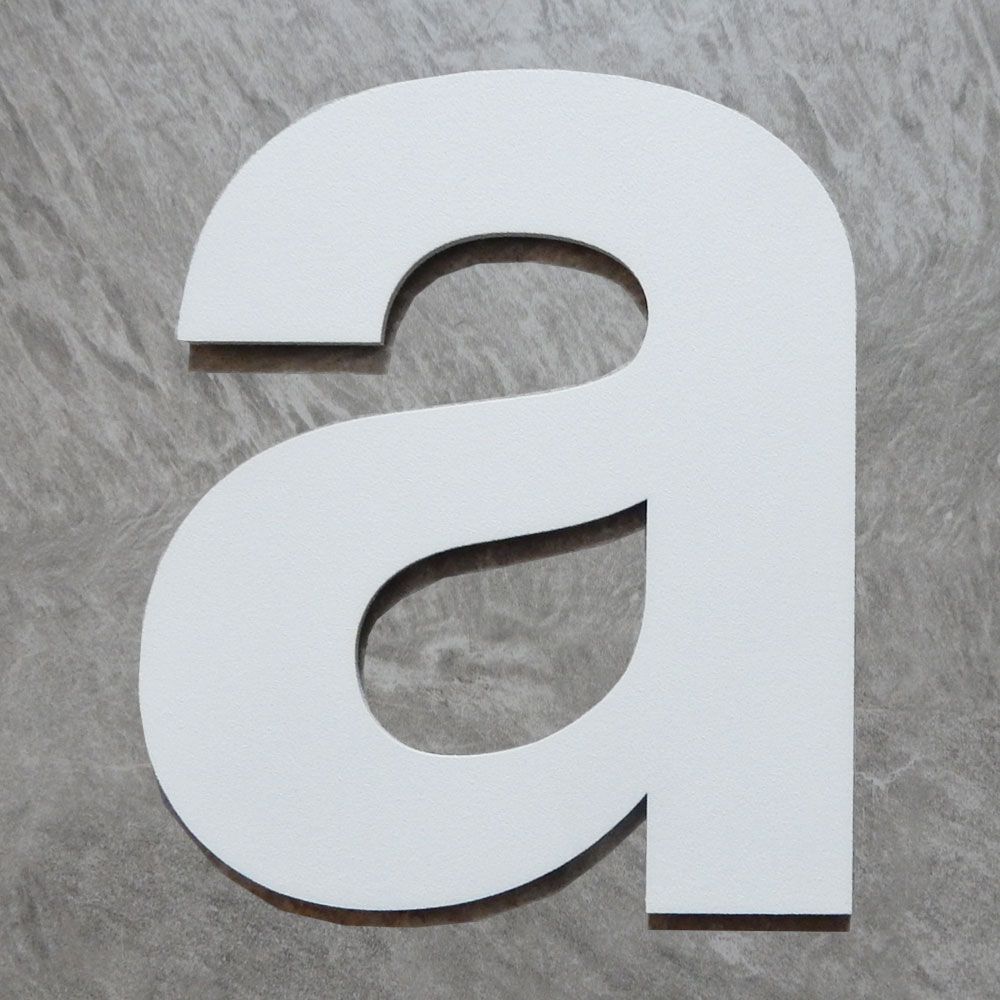 Logixbox zelfklevende huisletter A Bold 75mm. staal - wit