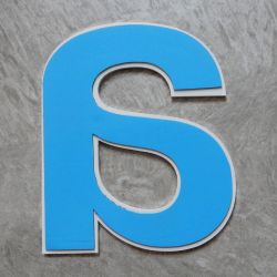 Logixbox zelfklevende huisletter A Bold 75mm. staal - wit