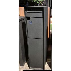 Geroba Marun pakketbrievenbus met apart postvak staal - zwart