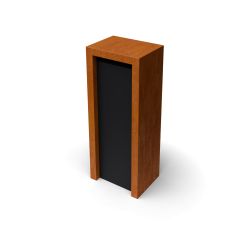 Geroba Litru-Combo vrijstaande brievenbus - cortenstaal/zwart