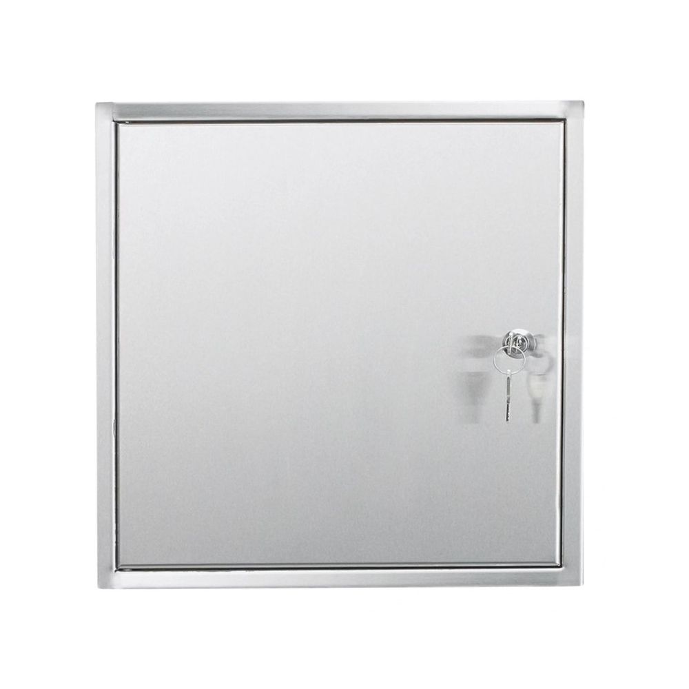 Basic brievenbusdeurtje 27x27 cm inbouw - RVS