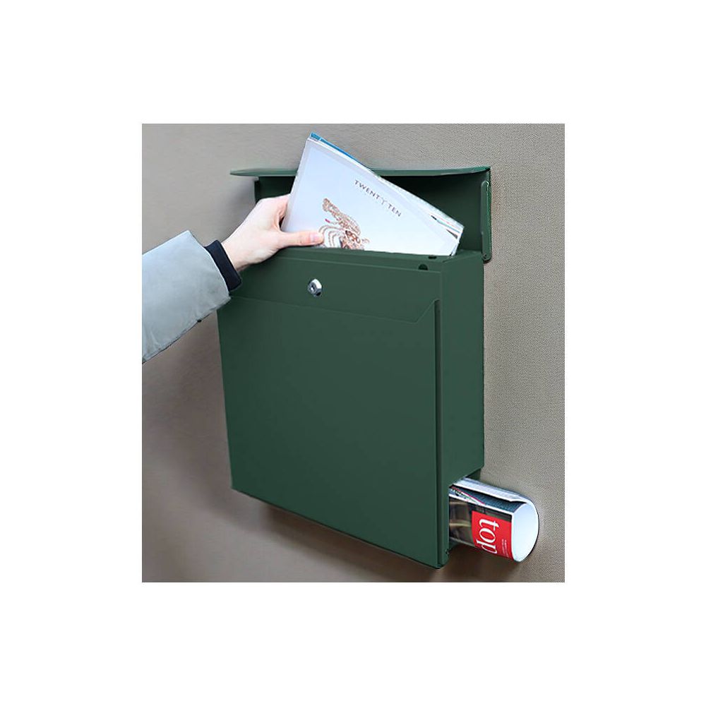 SafePost 800 wandbrievenbus staal - groen