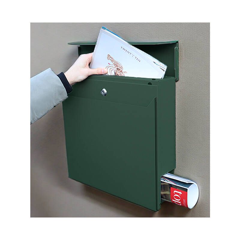 SafePost 800 wandbrievenbus staal - groen