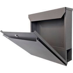 SafePost 800 wandbrievenbus staal - aluminiumgrijs