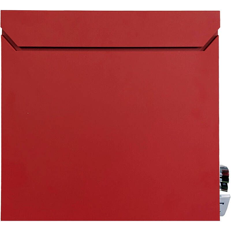 SafePost 800 wandbrievenbus staal - rood