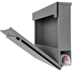SafePost 810 wandbrievenbus staal - aluminiumgrijs