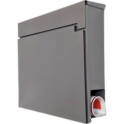 SafePost 810 wandbrievenbus staal - aluminiumgrijs