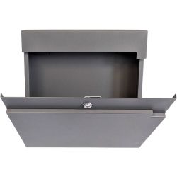 SafePost 810 wandbrievenbus staal - aluminiumgrijs