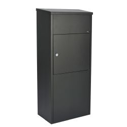 Allux 600L pakketbrievenbus extra groot staal - zwart
