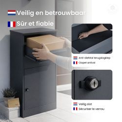 Basic 4gardenz staande pakketbrievenbus vrijstaand - antraciet