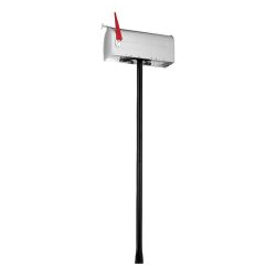 G2 Amerikaanse brievenbus US Mailbox met paal - aluminium zilver/zwart