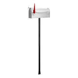G2 Amerikaanse brievenbus US Mailbox met paal - aluminium zilver/zwart