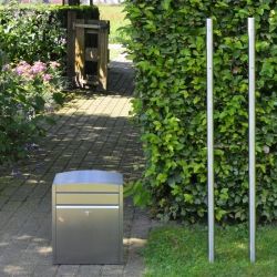 Allux 1005 brievenbus statief 2 palen - RVS