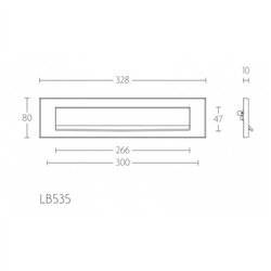 Formani BASICS LB535 briefplaat - mat RVS