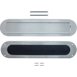 Intersteel set briefplaat en tochtwering ovaal - RVS