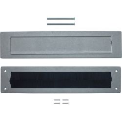 Intersteel set briefplaat en tochtwering rechthoekig - RVS getrommeld