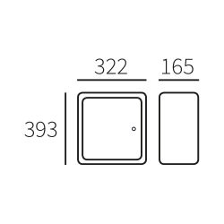 STOER! Post inbouwkast met deurtje - zwart 165mm